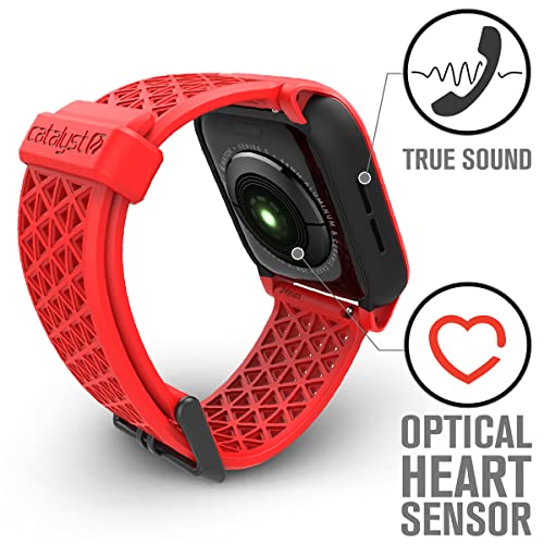 Catalyst Case- Designed for Apple Watch Series SE 2022, Series 6/5 and 4 44mm, Buckle Edition, Drop Proof 9.9ft, Sport Band, Breathable, Rugged - Flame Red