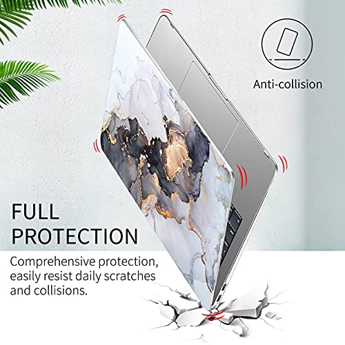 Watbro Compatible with MacBook Air 13 Inch Laptop Case 2020 2019 2018 Release A2337 M1/A2179/A1932,Colorful Marble Case with Keyboard Cover Skin for MacBook Air 2020 with Touch ID